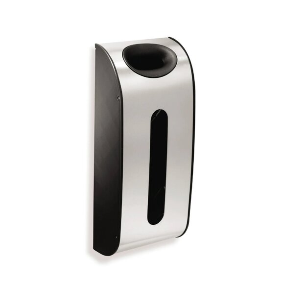 Simplehuman Wall Mount Grocery Bag Dispenser, Brushed Stainless Steel - Picture 1 of 8
